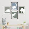 Dinosaurs | Framed Wall Art (Set of 4)