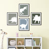 Dinosaurs | Framed Wall Art (Set of 4)