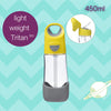 Tritan Straw Drink Bottle | Lemon Sherbet Yellow Grey