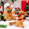 Handmade Knitted GingerBread Ornaments | Set of 2