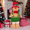 16" Handmade Knitted Gingerbread Stuffed Figurine (Set of 2)