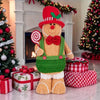 Handmade Knitted Gingerbread Stuffed Figurine | Lollipop Delight