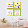 Girls Rule | Framed Wall Art (Set of 4)