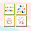 Girls Rule | Framed Wall Art (Set of 4)