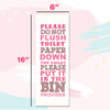 Girls Only | Bathroom Frames (Set of 3)