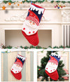 Snowy Scallop And Muffler Stockings | Happy Santa