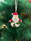 Santa on a Wheel Ornament | Green