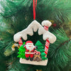 Santa in a hut Ornament