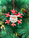 Santa in a Snowflake Ornament