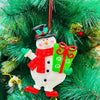 Snowman with a Gift Ornament