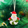 Santa on a Wheel Ornament | Green