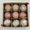 9 pcs Shimmer / Embellished Baubles Set | Gold-Rose Gold-Gold