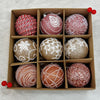 9 pcs Shimmer / Embellished Baubles Set | Pink-Gold-Rose Gold