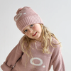 Chunky Knit Letter Beanie | Ballet Pink