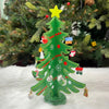 Wooden DIY 3D Glittering Tabletop Tree With 20 Ornaments | Green