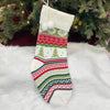 Handwoven Knitted Stocking | Twilight Tree