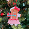 Glitter Gingerbread Ornaments | Set of 2