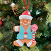 Glitter Gingerbread Ornaments | Set of 2