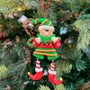 Elves With Dangling Legs Ornament | Set of 2