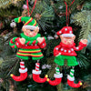 Elves With Dangling Legs Ornament | Set of 2