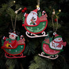 Wooden Sleigh Ornaments | Set of 6