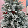 6 ft Alaskan Spruce with Cherry Pine Dense Christmas Tree With Removable Cherries & Pine Cones