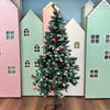 7 ft Snowy Norway Spruce & Cherry Pine Tree With Removable Pine Cones