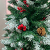 6 ft Snowy Norway Spruce & Cherry Pine Tree With Removable Pine Cones