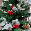 6 ft Snowy Norway Spruce & Cherry Pine Tree With Removable Pine Cones