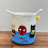 Jute Cotton Storage Basket | Superhero Squad