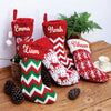 Holiday Chevron Cheer Stockings | Red, White & Green Chevron