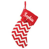 Holiday Chevron Cheer Stockings | Red & White Chevron