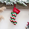 Holiday Chevron Cheer Stockings | Red, White & Green Chevron