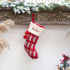 Holiday Chevron Cheer Stockings | Red & White Christmas Tree