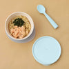 First Bite Suction Bowl With Spoon Feeding Set | Aqua/Aqua