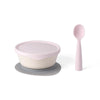 First Bite Suction Bowl With Spoon Feeding Set | Vanilla/Cotton Candy