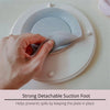 Healthy Meal Suction Plate with Dividers Set | Cotton Candy/Cotton Candy