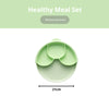 Healthy Meal Suction Plate with Dividers Set | KeyLime/KeyLime