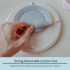 Healthy Meal Suction Plate with Dividers Set | Vanilla/Aqua