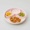 Healthy Meal Suction Plate with Dividers Set | Cotton Candy/Cotton Candy