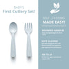 My First Cutlery Fork & Spoon Set | Aqua