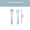 My First Cutlery Fork & Spoon Set | Aqua