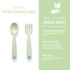 My First Cutlery Fork & Spoon Set | Key Lime