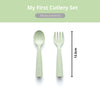 My First Cutlery Fork & Spoon Set | Key Lime