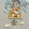 Personalised Name Hanging | Blue Teddy On a Swing