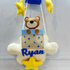 Personalised Name Hanging | Brown Teddy in a Hot Air Balloon