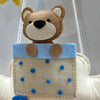 Personalised Name Hanging | Brown Teddy in a Hot Air Balloon