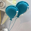 Personalised Name Hanging | Grey Teddy in a Hot Air Balloon