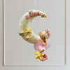 Personalised Name Hanging | Pink Teddy On a Moon