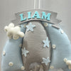 Personalised Name Hanging | Blue Teddy On a Swing